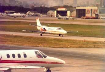 Citation I y II en Aeroparque - Imagen de archivo