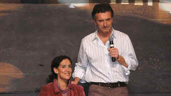 Gabriela y Mauricio minutos despu? de conocer los resultados.