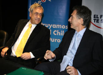 Sebasti? Pi?ra y Mauricio Macri